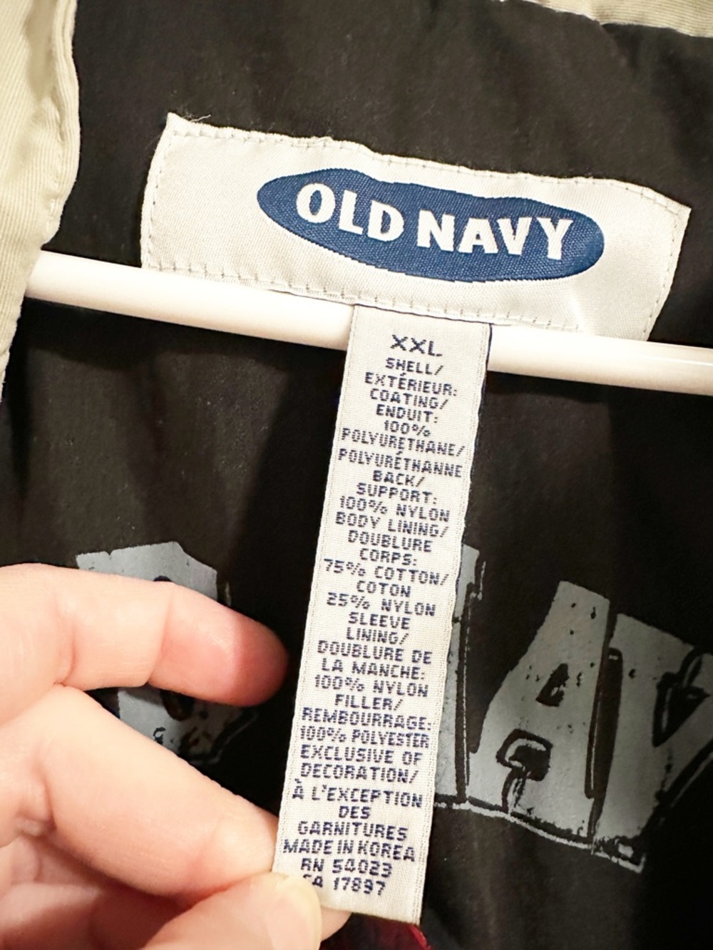 Vintage Old Navy Men's XXL Beige Utility Jacket - Lightweight Field Coat - Picture 7 of 9